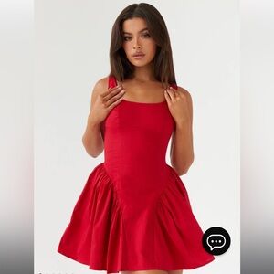 Peppermayo Red Sundress Sleeveless Scoop Neck Mini